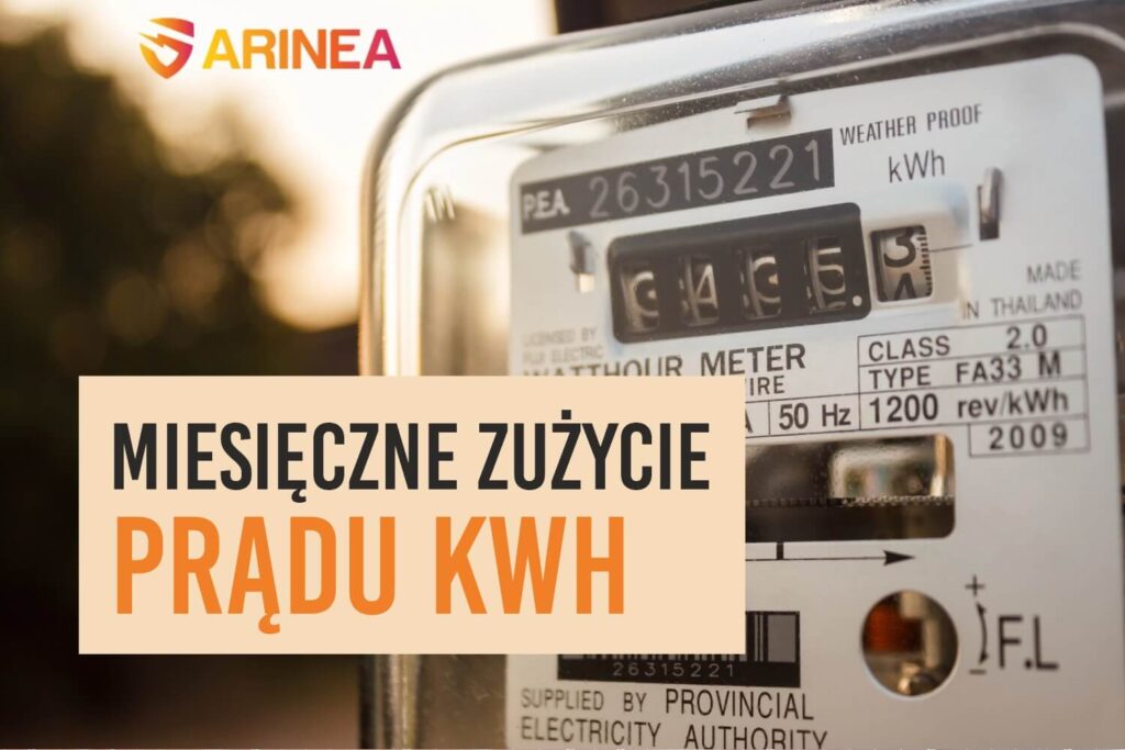 Miesięczne zużycie prądu kWh