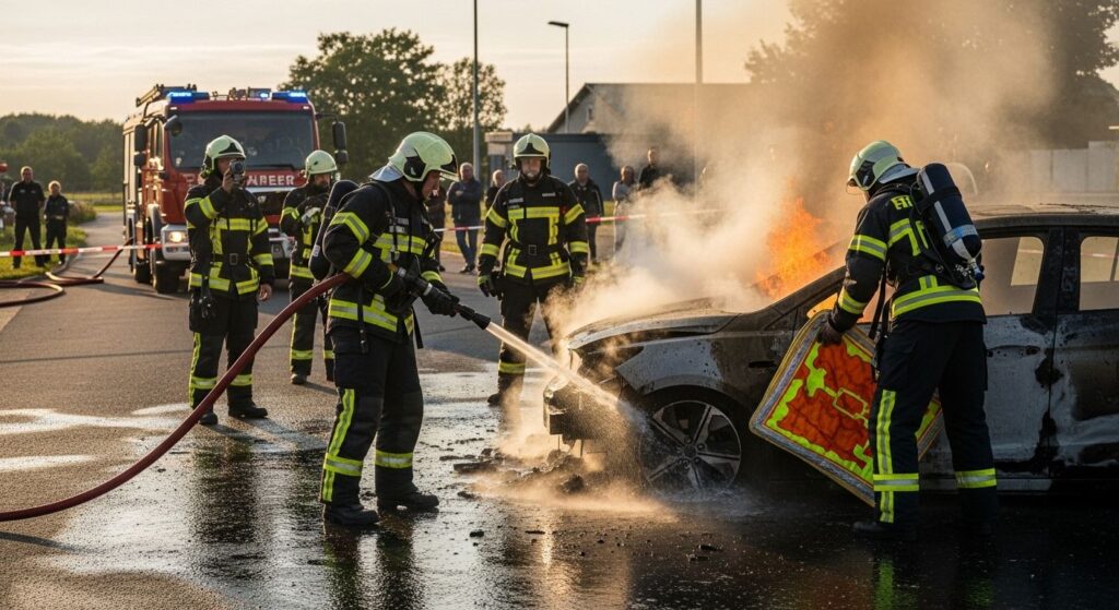 Gaszenie samochodu elektrycznego