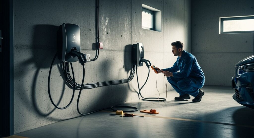 Montaż stacji ładowania samochodów elektrycznych AC