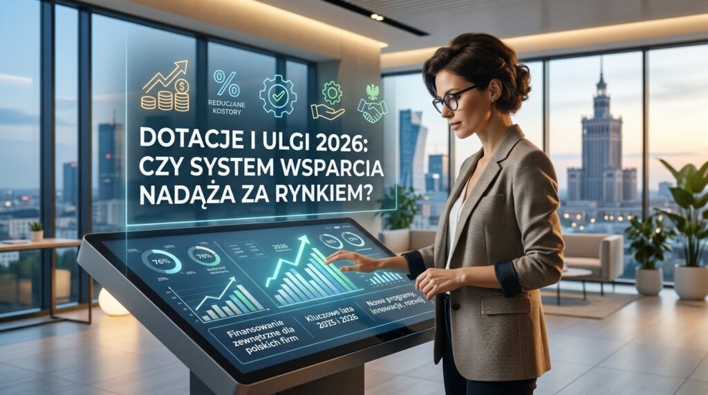 Dotacje i ulgi dla firm w 2026 roku jako nowoczesne wsparcie finansowe dla przedsiębiorców.