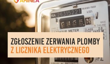 Zgłoszenie zerwania plomby z licznika elektrycznego